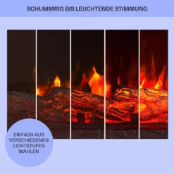 Kamini FXL Elektrischer Kamin Kamineinsatz 1000/2000W 2W LED Schwarz -Haushaltsgeräte Store 10035275 de 0008 usp