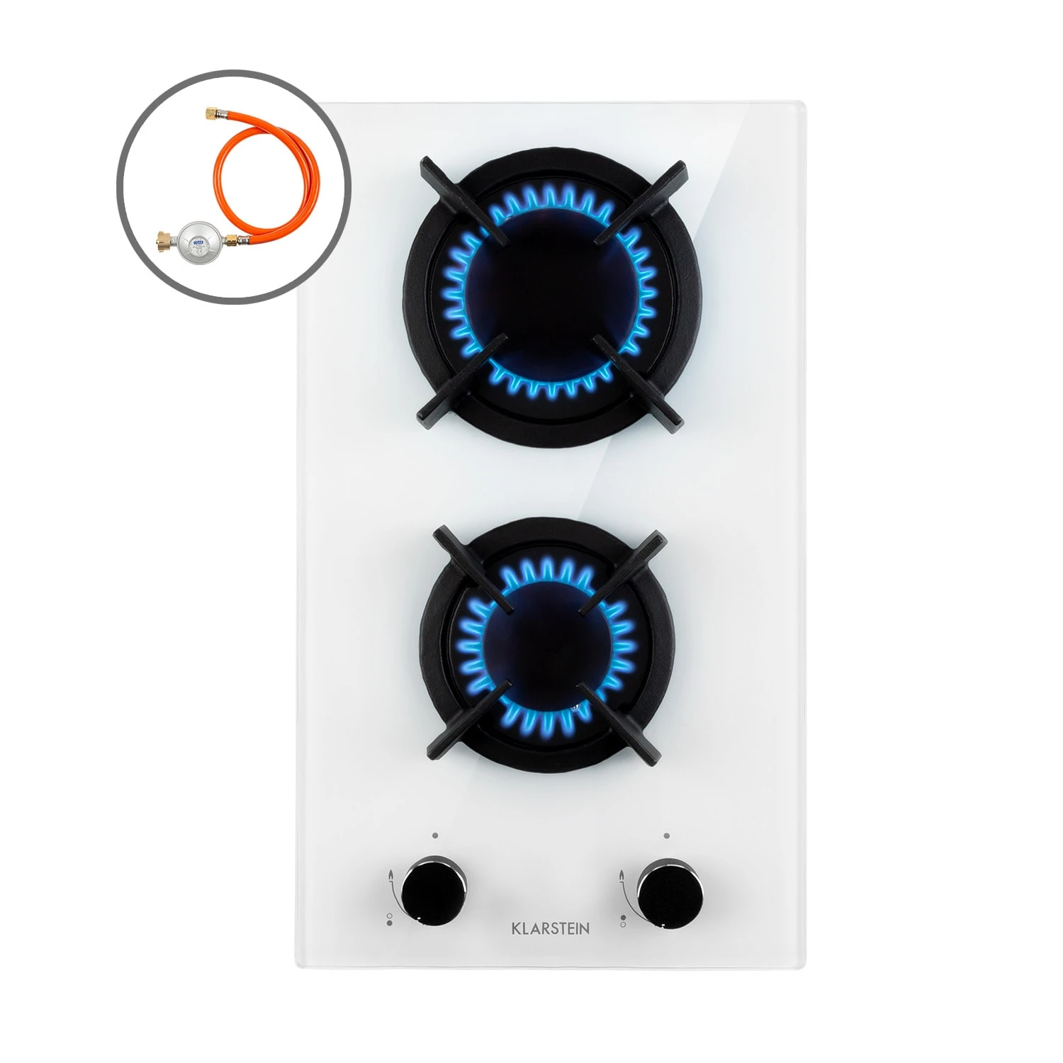 Goldflame Domino Gaskochfeld 2-flammig Messing-Brenner Glaskeramik 3 Goldflame Domino Gaskochfeld 2-flammig Messing-Brenner Glaskeramik