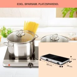 Cookbuddy Doppel-Kochfeld 2400W 5 Leistungsstufen Glaskeramik -Haushaltsgeräte Store 10035704 de 0006 usp