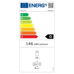 Bellevin 18 Uno Weinkühlschrank 50 Liter 11-18 °C LED Touch SingleZone -Haushaltsgeräte Store 10035863 energy label