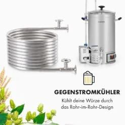 Counterflow Gegenstromkühler Ø28cm 9 Schleifen 304 Edelstahl 9 Counterflow Gegenstromkühler Ø28cm 9 Schleifen 304 Edelstahl -Haushaltsgeräte Store 10036084 de 0002 logo