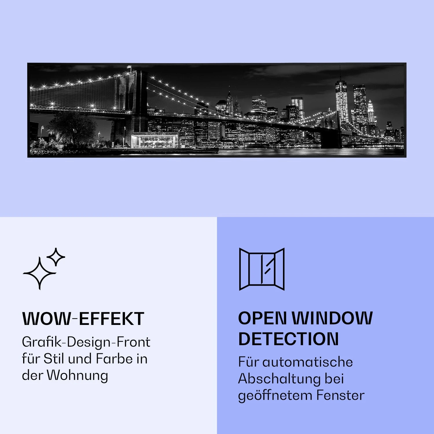 Wonderwall Air Art Smart Infrarotheizung Brücke 120x30cm 350W 8 Wonderwall Air Art Smart Infrarotheizung Brücke 120x30cm 350W – Bild 6