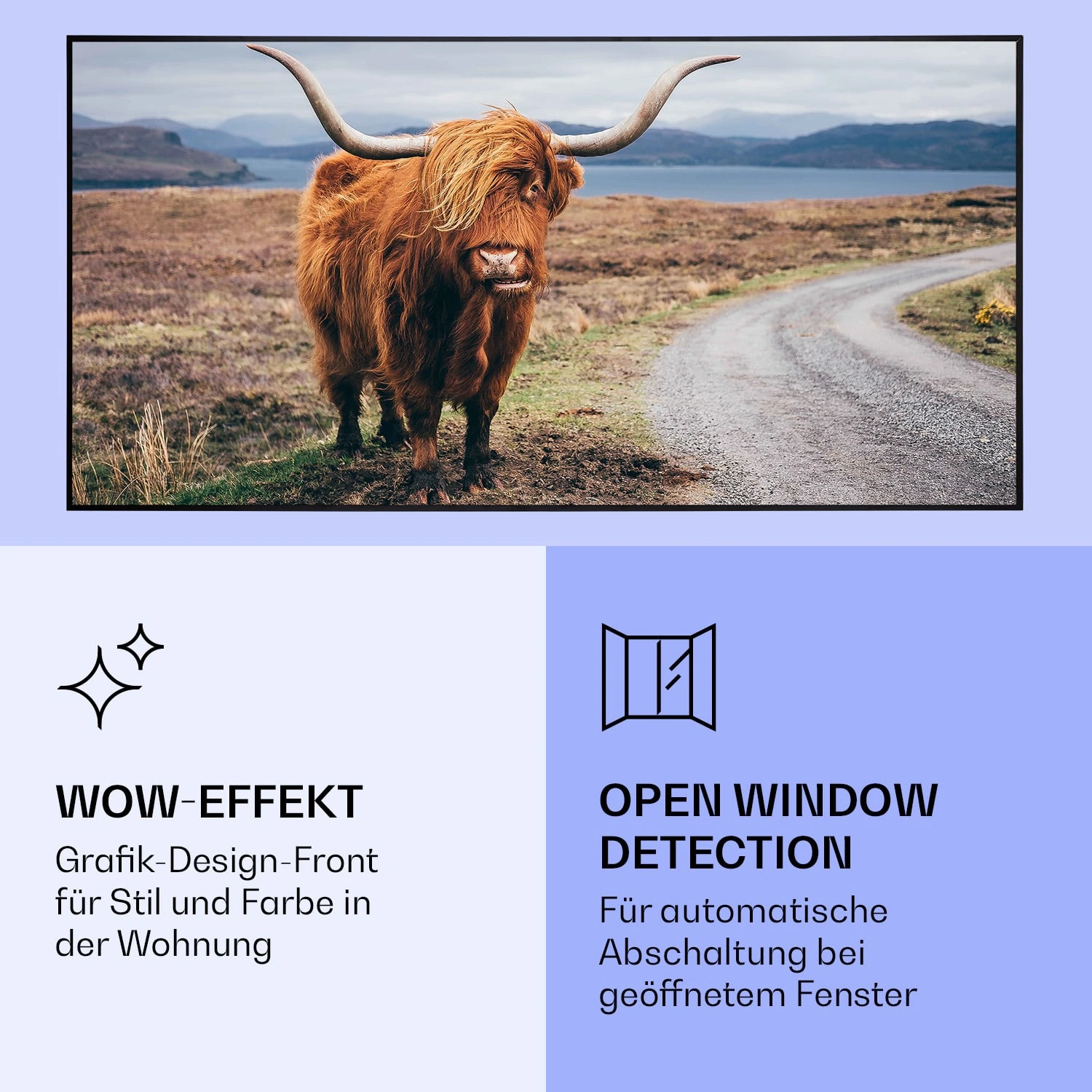 Wonderwall Air Art Smart Infrarotheizung Kuh 120x60cm 700W 8 Wonderwall Air Art Smart Infrarotheizung Kuh 120x60cm 700W – Bild 6