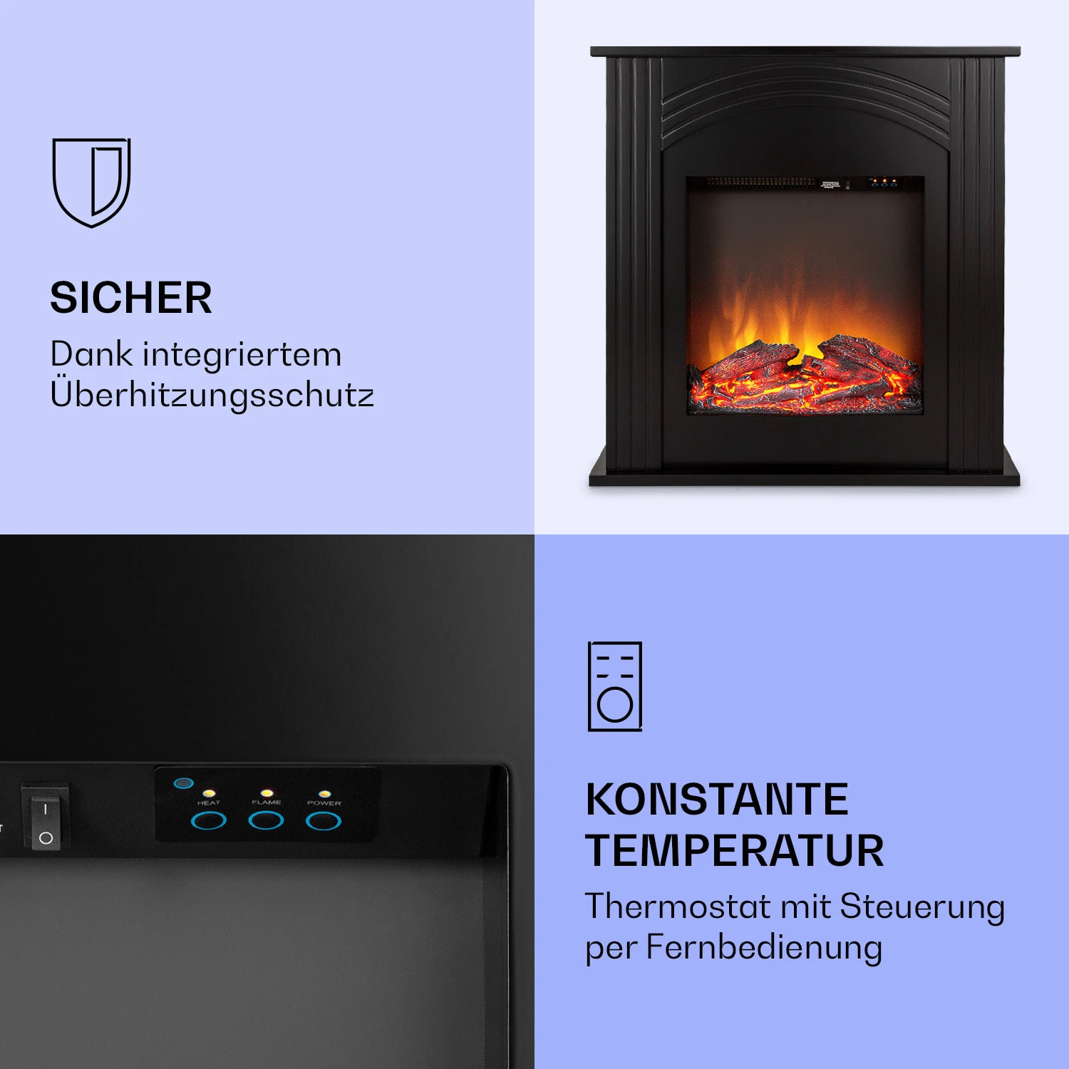 Elbrus Elektrokamin 2000 W LED-Technik Fernbedienung 5 Elbrus Elektrokamin 2000 W LED-Technik Fernbedienung – Bild 3