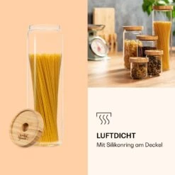 Stapelglas Mit Bambusdeckel 1700 Ml Stapelbar Luftdicht -Haushaltsgeräte Store 10038240 de 0005 logo