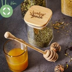 Eckiges Glas Mit Bambusdeckel Luftdicht Mit Silikonring 10x20,5x10 Cm 3x 1500 Ml -Haushaltsgeräte Store 10038256 yy 0006 logo