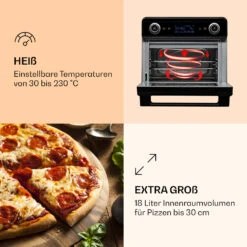 AeroVital Jumbo 3-in-1 Heißluftfritteuse Toaster Dörrautomat 1550 W 18 Liter -Haushaltsgeräte Store 10038339 de 0004 logo