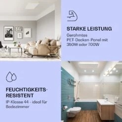 Wondersky Decken-Infrarotheizstrahler 2-er Set 700W 60 X 6 X 120 Cm (BxHxT) IP44 -Haushaltsgeräte Store 10038381 de 0005 logo