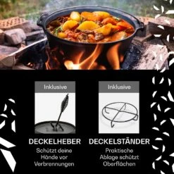 Galloway Dutch Oven 12.0 BBQ-Topf Gusseisen Größe XL / 12 Qt -Haushaltsgeräte Store 10038583 de 0002 usp