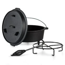 Guernsey Premium Dutch Oven 12.0 BBQ-Topf Gusseisen Standfüße Größe XL / 12 Qt