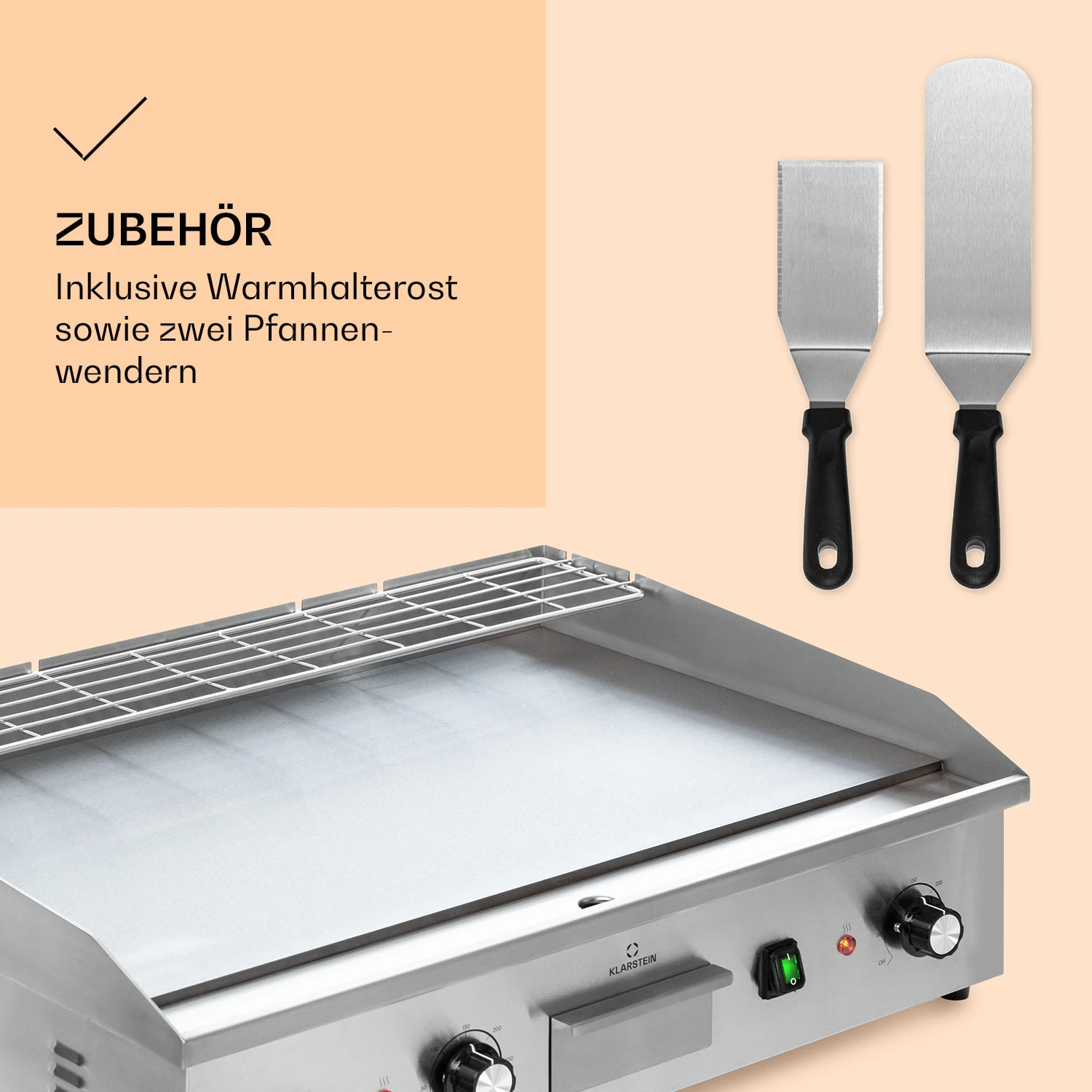 Grillmeile 4400 Elektrogrill Plancha 2x2200W Grillplatte Edelstahl 8 Grillmeile 4400 Elektrogrill Plancha 2x2200W Grillplatte Edelstahl – Bild 6