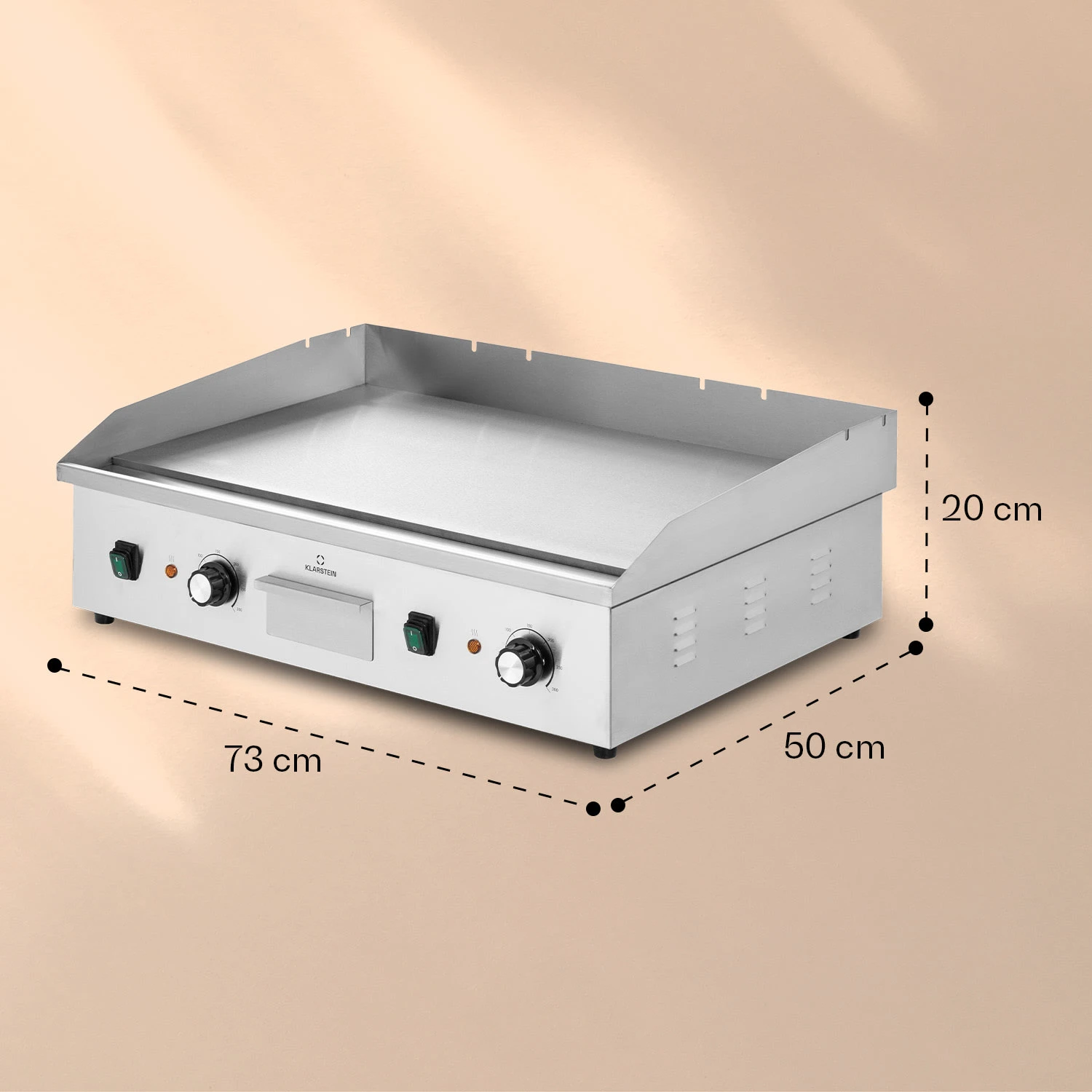 Grillmeile 4400 Elektrogrill Plancha 2x2200W Grillplatte Edelstahl 10 Grillmeile 4400 Elektrogrill Plancha 2x2200W Grillplatte Edelstahl – Bild 8