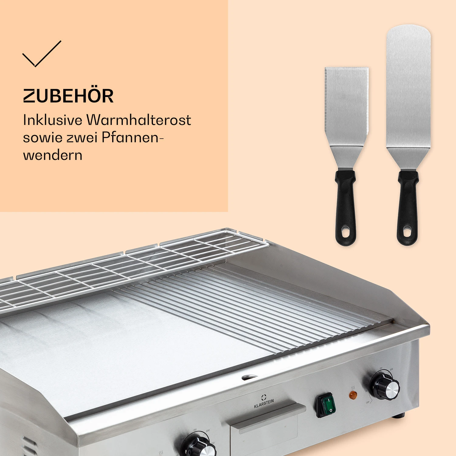 Grillmeile 4400 Elektrogrill Plancha 2x2200W Grillplatte Edelstahl 8 Grillmeile 4400 Elektrogrill Plancha 2x2200W Grillplatte Edelstahl – Bild 6