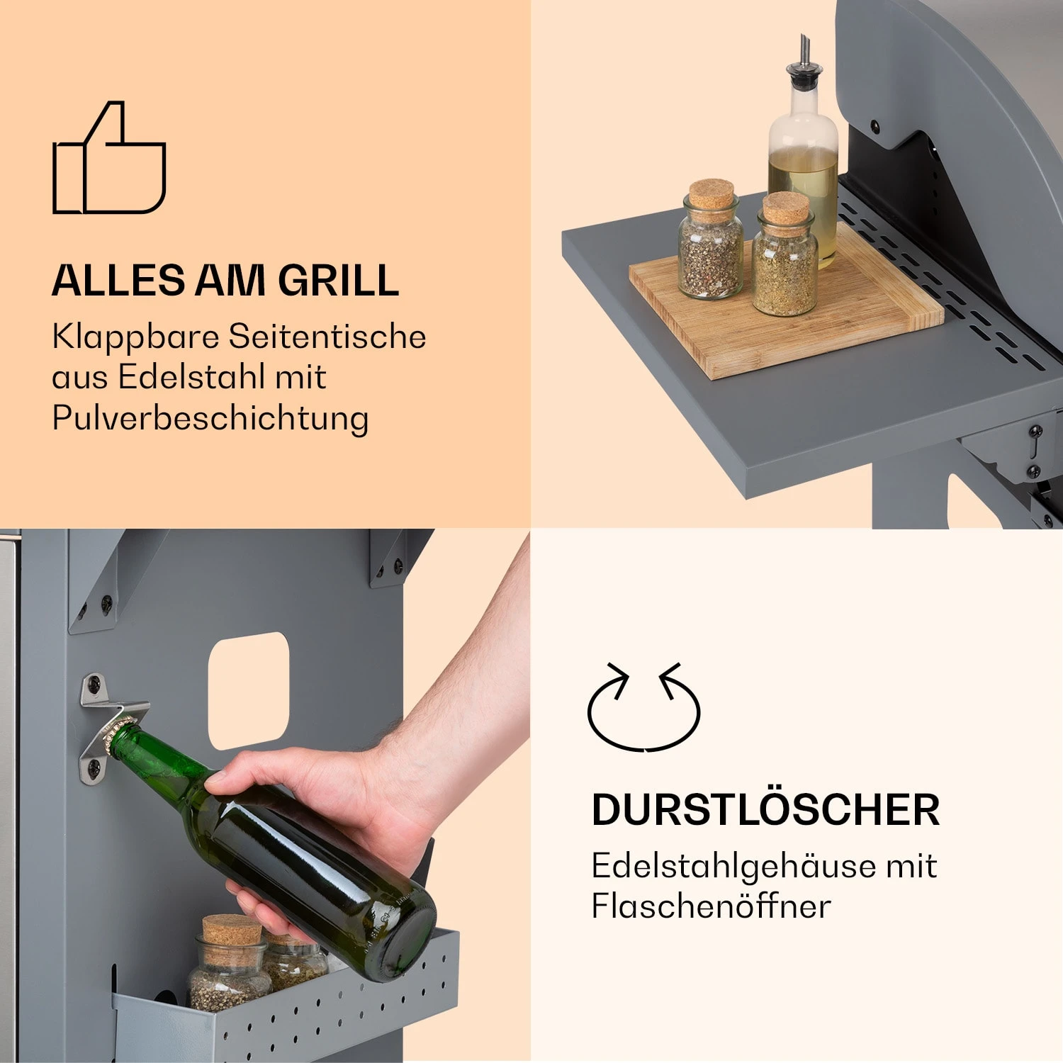 Lucifer 3 Gasgrill 3 X 3,6 KW Brenner 60x45cm Grill Edelstahl Mobil 7 Lucifer 3 Gasgrill 3 X 3,6 KW Brenner 60x45cm Grill Edelstahl Mobil – Bild 5