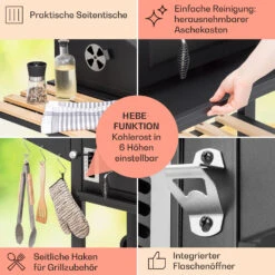 Aberdeen Double Holzkohlegrill Smoker Thermometer 2 Seitentische Mobil 16 Aberdeen Double Holzkohlegrill Smoker Thermometer 2 Seitentische Mobil -Haushaltsgeräte Store 10040293 de 0006 usp