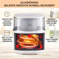 Air Bloom Heißluftfritteuse Dampffunktion 1500W 7,5 Liter 16 Programme -Haushaltsgeräte Store 10040497 de 0003 usp