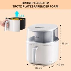 Air Bloom Heißluftfritteuse Dampffunktion 1500W 7,5 Liter 16 Programme -Haushaltsgeräte Store 10040497 de 0007 usp