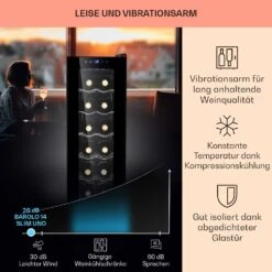 Barolo 14 Slim Uno Weinkühlschrank 46 Ltr 14 Flaschen 11-18°C SingleZone 14 Barolo 14 Slim Uno Weinkühlschrank 46 Ltr 14 Flaschen 11-18°C SingleZone -Haushaltsgeräte Store 10041206 de 0004 usp