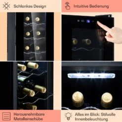 Barolo 14 Slim Uno Weinkühlschrank 46 Ltr 14 Flaschen 11-18°C SingleZone 15 Barolo 14 Slim Uno Weinkühlschrank 46 Ltr 14 Flaschen 11-18°C SingleZone -Haushaltsgeräte Store 10041206 de 0005 usp