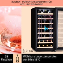 Barossa 38 Uno Weinkühlschrank 1 Zone 94 Ltr 38 Fl Touch-Display -Haushaltsgeräte Store 10041306 de 0003 usp