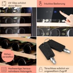 Barossa 38 Uno Weinkühlschrank 1 Zone 94 Ltr 38 Fl Touch-Display -Haushaltsgeräte Store 10041306 de 0005 usp