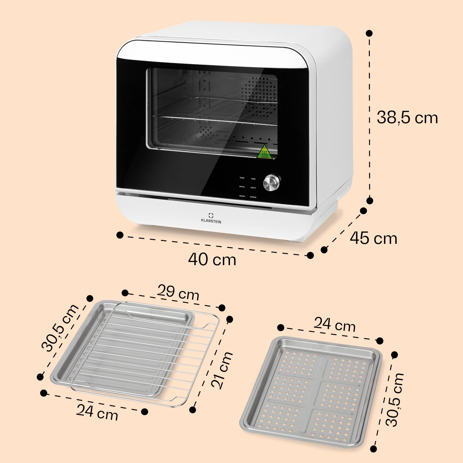 Vita Pro Heißluftfritteuse Dampfgaren 2450 W 18 Ltr 800 Ml Wassertank 9 Vita Pro Heißluftfritteuse Dampfgaren 2450 W 18 Ltr 800 Ml Wassertank – Bild 7