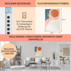 Wonderwall Air Art Smart Infrarotheizung 60x80cm 500W Wandinstallation App-Steuerung Goldene Linien 12 Wonderwall Air Art Smart Infrarotheizung 60x80cm 500W Wandinstallation App-Steuerung Goldene Linien -Haushaltsgeräte Store 10041364 de 0005 usp