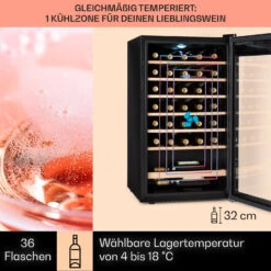 Vinamour 32 Uno Weinkühlschrank 1 Zone 95 L / 36 Flaschen 4-18°C Touch 13 Vinamour 32 Uno Weinkühlschrank 1 Zone 95 L / 36 Flaschen 4-18°C Touch -Haushaltsgeräte Store 10041393 de 0003 usp