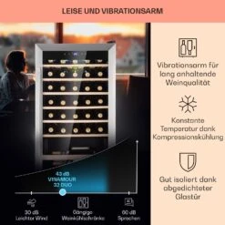 Vinamour 32 Uno Weinkühlschrank 1 Zone 95 L / 36 Flaschen 4-18°C Touch 14 Vinamour 32 Uno Weinkühlschrank 1 Zone 95 L / 36 Flaschen 4-18°C Touch -Haushaltsgeräte Store 10041393 de 0004 usp