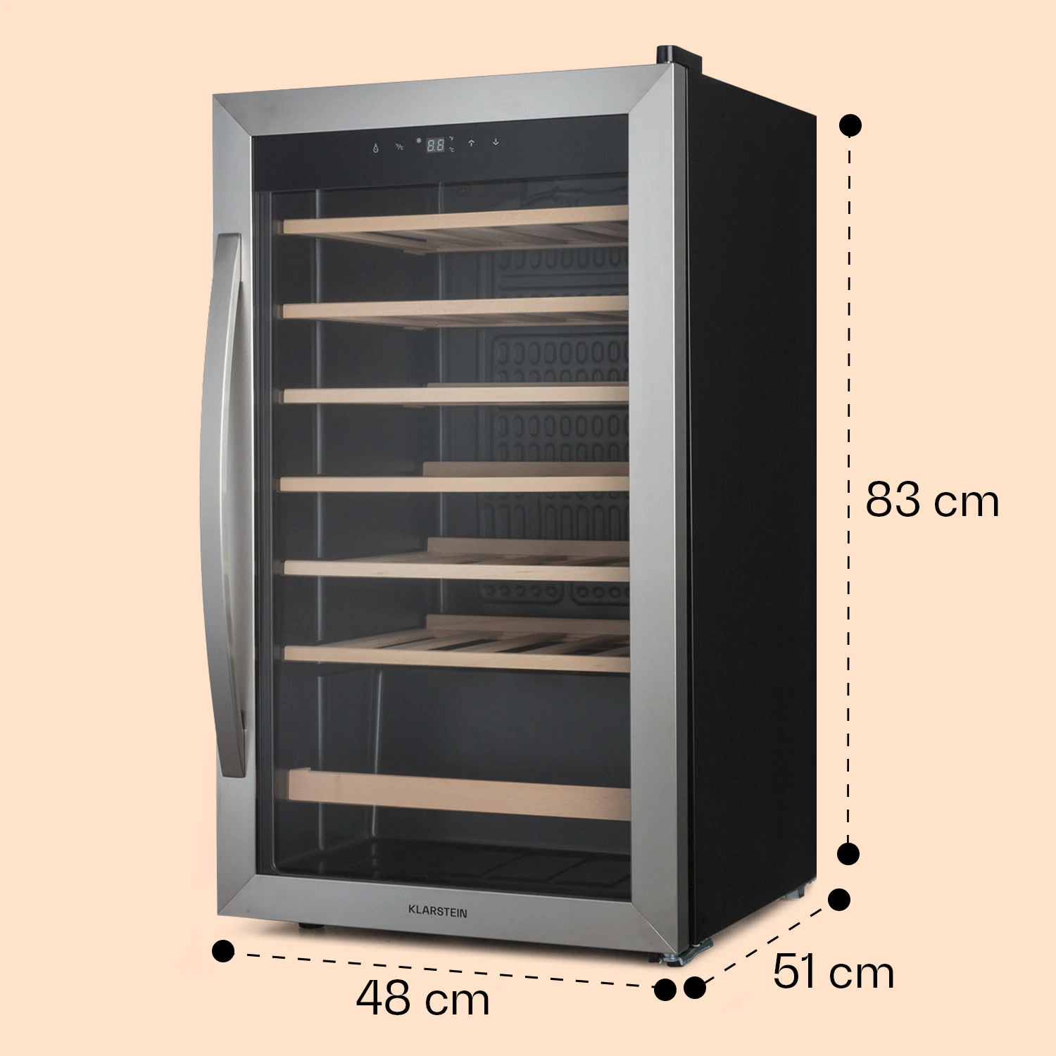 Vinamour 32 Uno Weinkühlschrank 1 Zone 95 L / 36 Flaschen 4-18°C Touch 10 Vinamour 32 Uno Weinkühlschrank 1 Zone 95 L / 36 Flaschen 4-18°C Touch – Bild 8