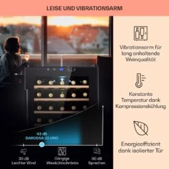 Barossa 32 Uno Weinkühlschrank 1 Zone 95 Liter / 36 Flaschen Touch-Display -Haushaltsgeräte Store 10041395 de 0004 usp