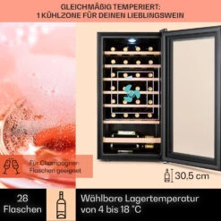 Barossa 29 Uno Weinkühlschrank 1 Zone 88 Ltr / 28 Fl Touch-Display 13 Barossa 29 Uno Weinkühlschrank 1 Zone 88 Ltr / 28 Fl Touch-Display -Haushaltsgeräte Store 10041397 de 0003 usp