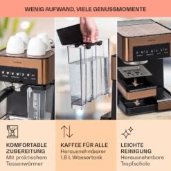 Arabica Comfort Espressomaschine 1350W 20 Bar 1,8l Touch-Bedienfeld 15 Arabica Comfort Espressomaschine 1350W 20 Bar 1,8l Touch-Bedienfeld -Haushaltsgeräte Store 10041524 de 0006 usp