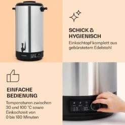 Abbey 60 Einkochautomat Getränkespender 60L 100°C 180min Edelstahl -Haushaltsgeräte Store 10041840 de 0004 logo