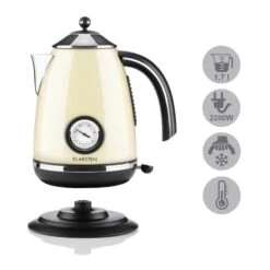 Aquavita Frühstücksset Creme Wasserkocher Toaster Creme -Haushaltsgeräte Store 60001826 yy 0007 detail Klarstein Aquavita Chalet Wasserkocher creme reedit v2