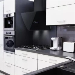 Annabelle 60 Dunstabzugshaube Umluftset 595 M³/h Touch-Armatur Schwarz -Haushaltsgeräte Store 60002315 yy 0003 ambient Klarstein Annabelle 60 Dunstabzugshaube schwarz