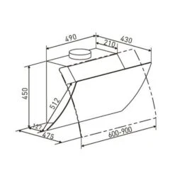 Annabelle 60 Dunstabzugshaube Umluftset 595 M³/h Touch-Armatur Schwarz -Haushaltsgeräte Store 60002315 yy 0008 logo Klarstein Annabelle60 Dunstabzugshaube schwarz