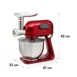 Curve Plus Küchenmaschinen-Set | 5l | 4-in-1 Fleischwolf | Rot 19 Curve Plus Küchenmaschinen-Set | 5l | 4-in-1 Fleischwolf | Rot -Haushaltsgeräte Store 60002329 yy 0012 logo Klarstein Curve Plus Kuechenmaschinen Set rot
