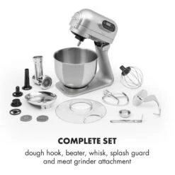 Curve Plus Küchenmaschinen-Set | 5l | 4-in-1 Fleischwolf | Silber 20 Curve Plus Küchenmaschinen-Set | 5l | 4-in-1 Fleischwolf | Silber -Haushaltsgeräte Store 60002330 yy 0010 logo Klarstein Curve Plus Kuechenmaschinen Set silber