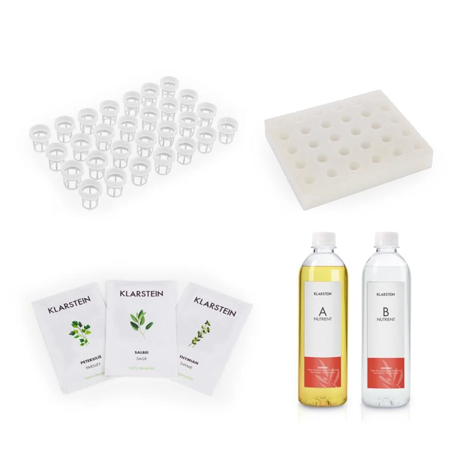 GrowIt Refill Kit Europe Pflanzschwamm 28 Pflanzkörbe Europe-Seeds Nährlösung 3 GrowIt Refill Kit Europe Pflanzschwamm 28 Pflanzkörbe Europe-Seeds Nährlösung