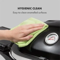 Parforce One 3,5kW 12000BTU 300°C SNJS Gasschlauch Schwarz -Haushaltsgeräte Store 60002427 yy 0006 logo Klarstein Parforce One Gasgrill 12000BTU schwarz