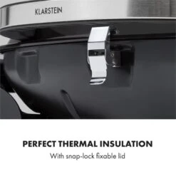 Parforce One 3,5kW 12000BTU 300°C SNJS Gasschlauch Schwarz -Haushaltsgeräte Store 60002427 yy 0007 logo Klarstein Parforce One Gasgrill 12000BTU schwarz