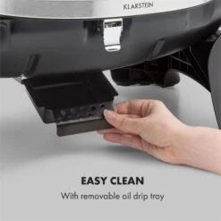 Parforce One 3,5kW 12000BTU 300°C SNJS Gasschlauch Schwarz -Haushaltsgeräte Store 60002427 yy 0009 logo Klarstein Parforce One Gasgrill 12000BTU schwarz