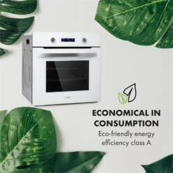 Gusteau Hektor Einbau-Set Backofen + Unterbau-Haube 2950W 64Ltr 530 M³/h Weiß Edelstahl -Haushaltsgeräte Store 60002592 yy 0006 logo Klarstein Gusteau Elektrischer Einbaubackofen weiss